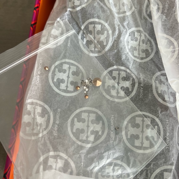 Tory Burch ESME Flat Kid Suede /Crystal Shoes - Picture 7 of 9